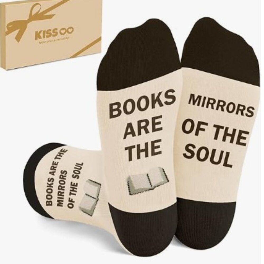 Stocking Stuffers for Women Funny Socks Book Lovers Gifts for Readers Novelty